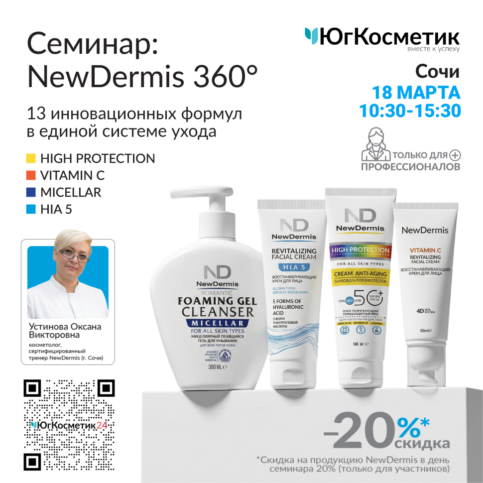 СЕМИНАР «NEWDERMIS 360° — 13 инновационных формул в единой системе ухода» 
