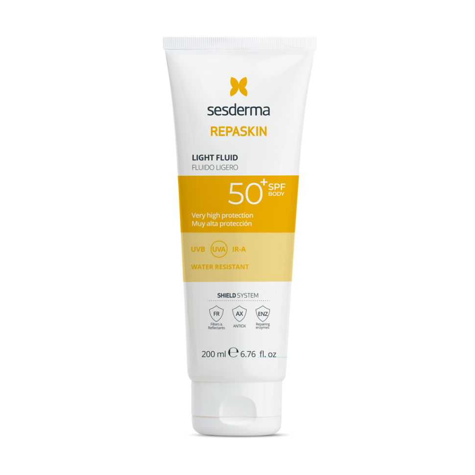 REPASKIN LIGHT FLUID Body sunscreen SPF50 – Флюид нежный солнц-ный  для тела СЗФ 50, 200 мл 
