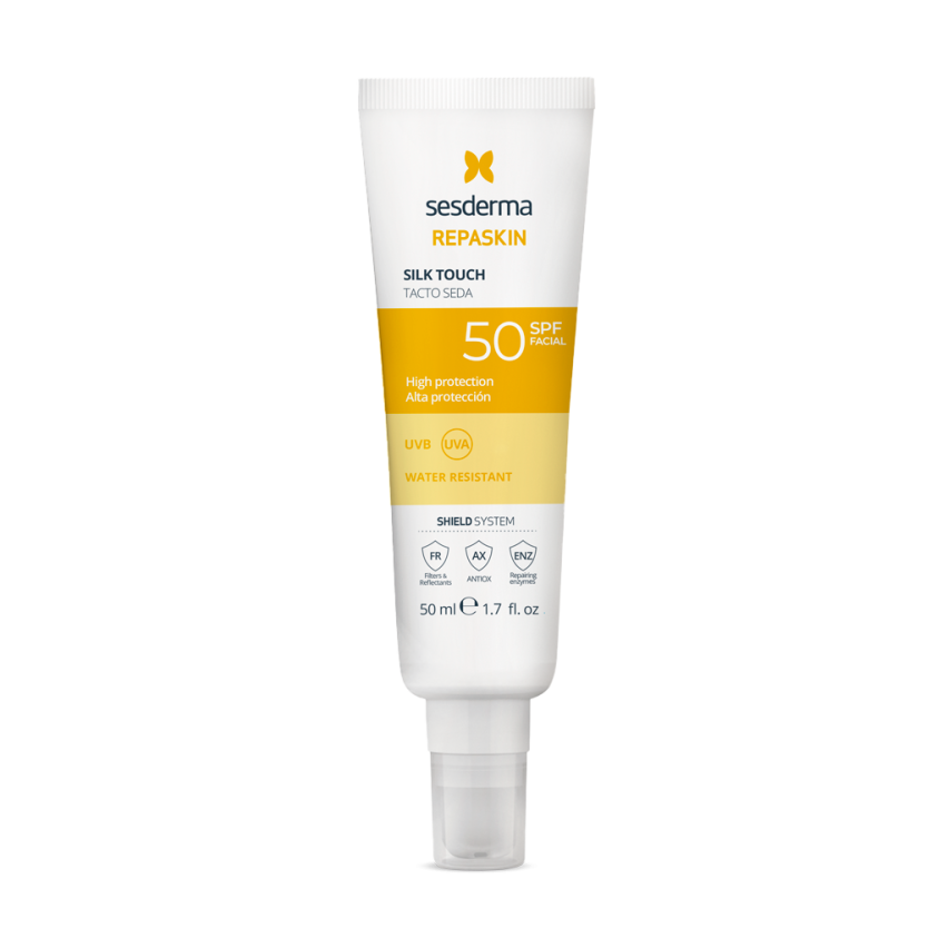 REPASKIN SILK TOUCH Facial sunscreen SPF50 - Солнцезащитное средство с нежностью шелка 50 мл.