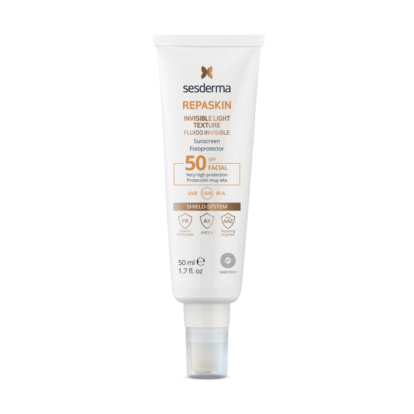 REPASKIN INVISIBLE LIGHT TEXTURE Facial sunscreen SPF50 - Солнцезащитное ср-во сверхлёгкое, 50мл
