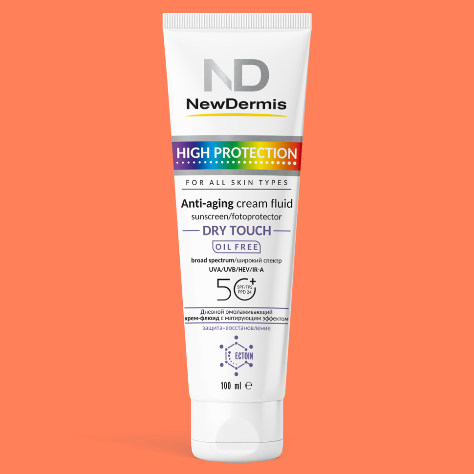 HIGH PROTECTION DRY TOUCH anti-aging cream fluide SPF 50+ PPD 24 — Дневной омолаживающий крем, 100мл