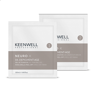 NEURO-K - 04. DEPIGMENT-AGE Peel-off Masks - Альгинатная маска, 15 г + 130 мл