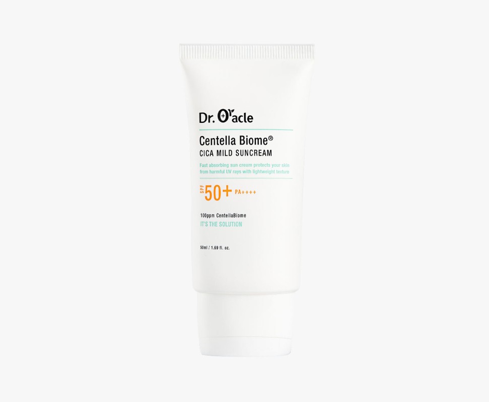 CentellaBiome Cica Mild Suncream SPF50+ Легкий солнцезащитный крем с центеллой азиатской, 50мл