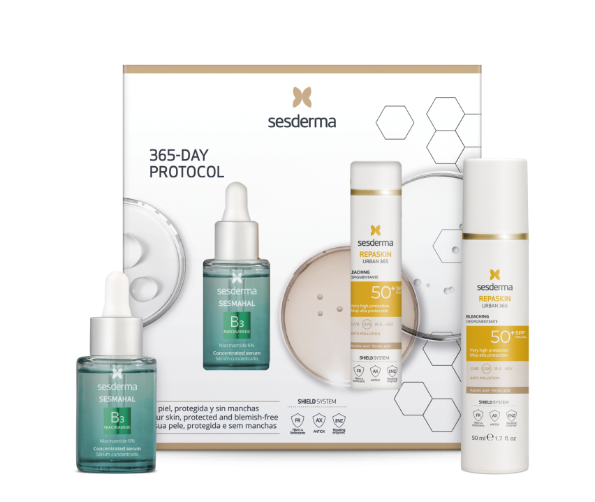 ПРОМОНАБОР SESDERMA 365 DIAS: SESMAHAL Concentrated serum B3 niacinamide + REPASKIN Urban 365 Bleach