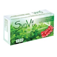 Перчатки Виниловые бесцветные (размер S,100 шт/уп) Sun V