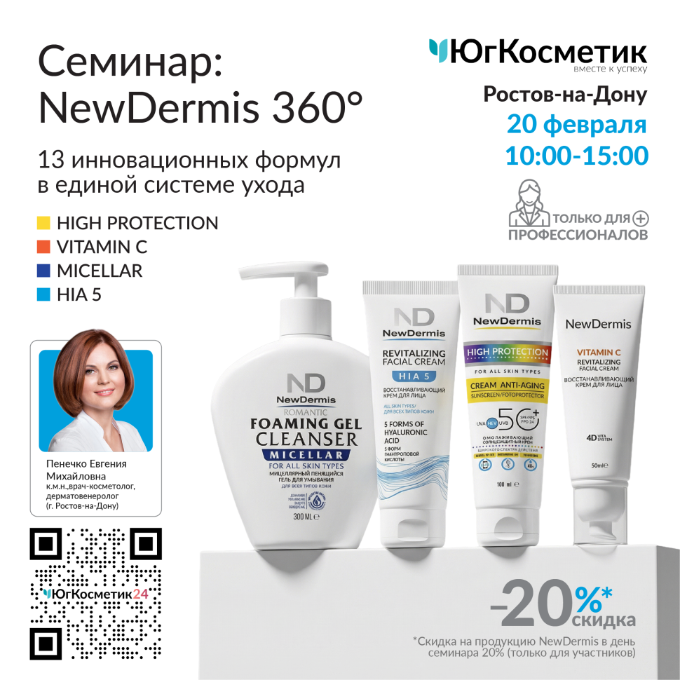 СЕМИНАР«NEWDERMIS 360° — 13 инновационных формул в единой системе ухода»