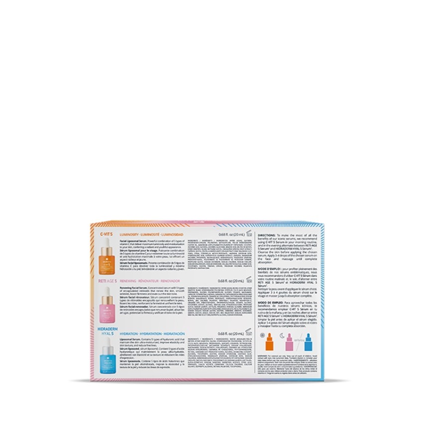ПРОМОНАБОР MINITALLAS SESDERMA: C-VIT 5 Liposomal serum, HIDRADERM HYAL 5 Lipos Serum, RETI-AGE [M].